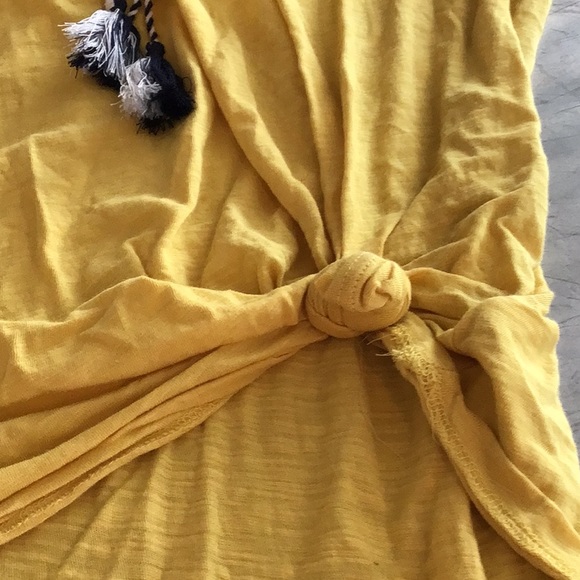 Smock style, embellished swingy cotton tank. Size L - Picture 6 of 7